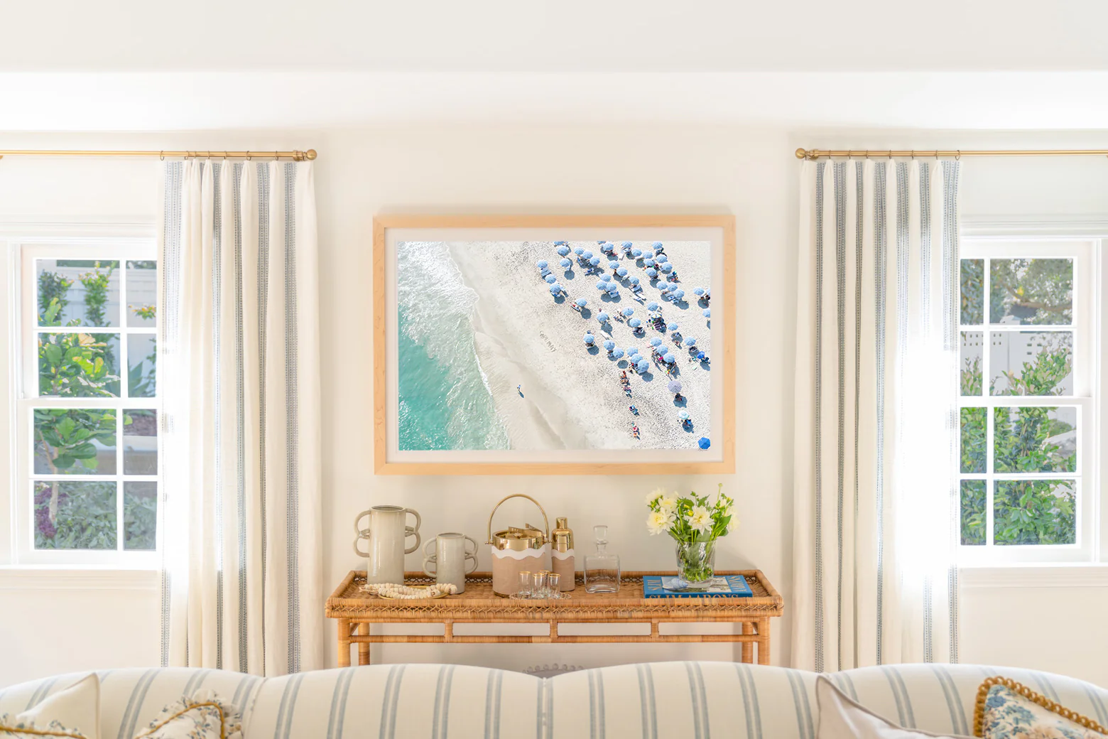 Blue and White Umbrellas, Cape May, New Jersey - Image 3