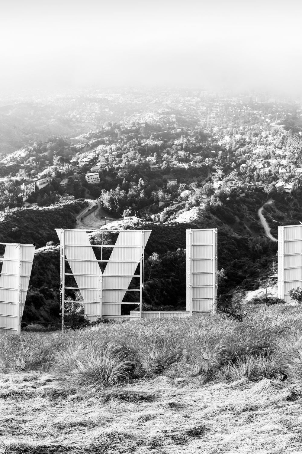 Hollywood Sign Triptych, Black and White - Image 2