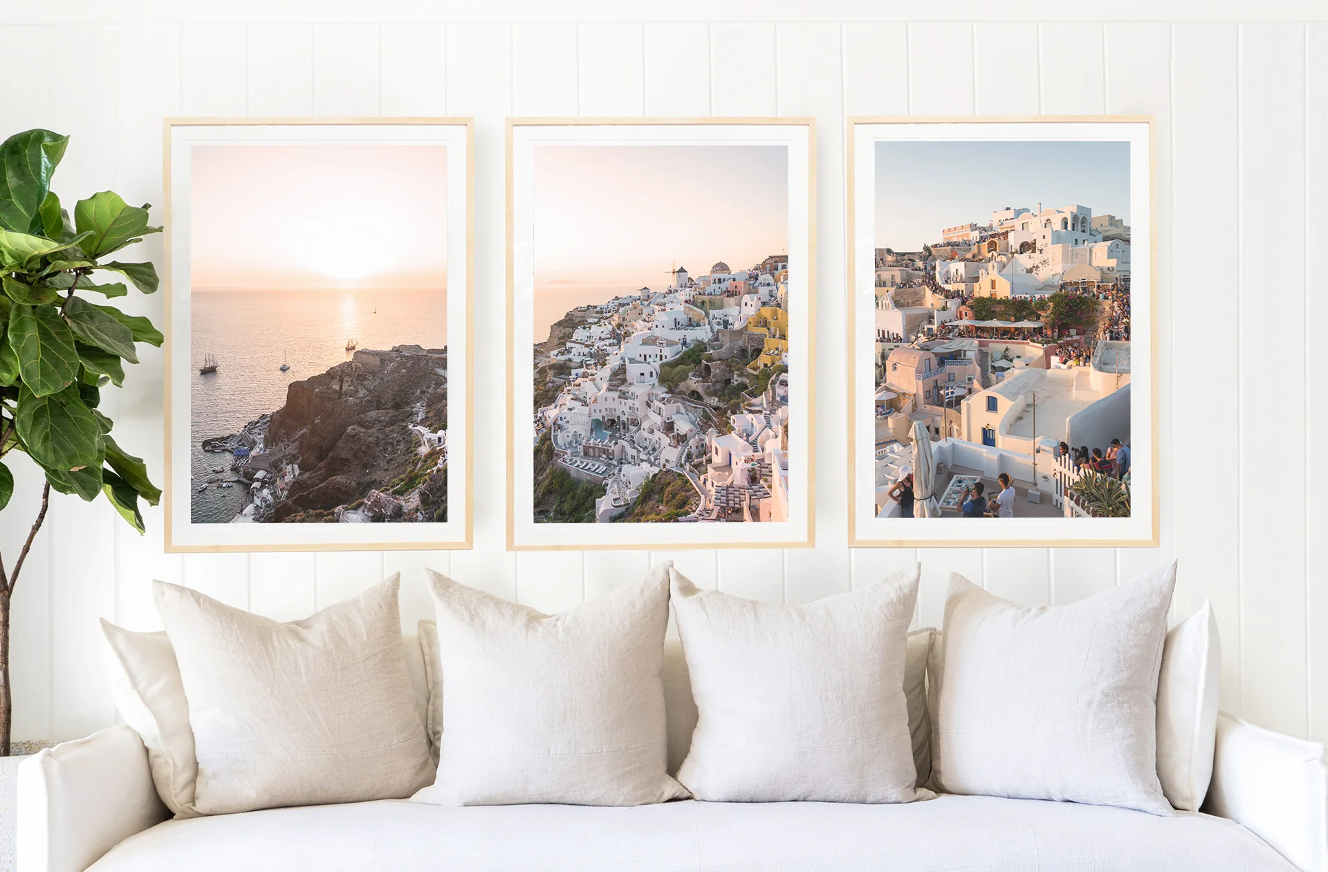 Oia Santorini Sunset Triptych, Greece - Image 4