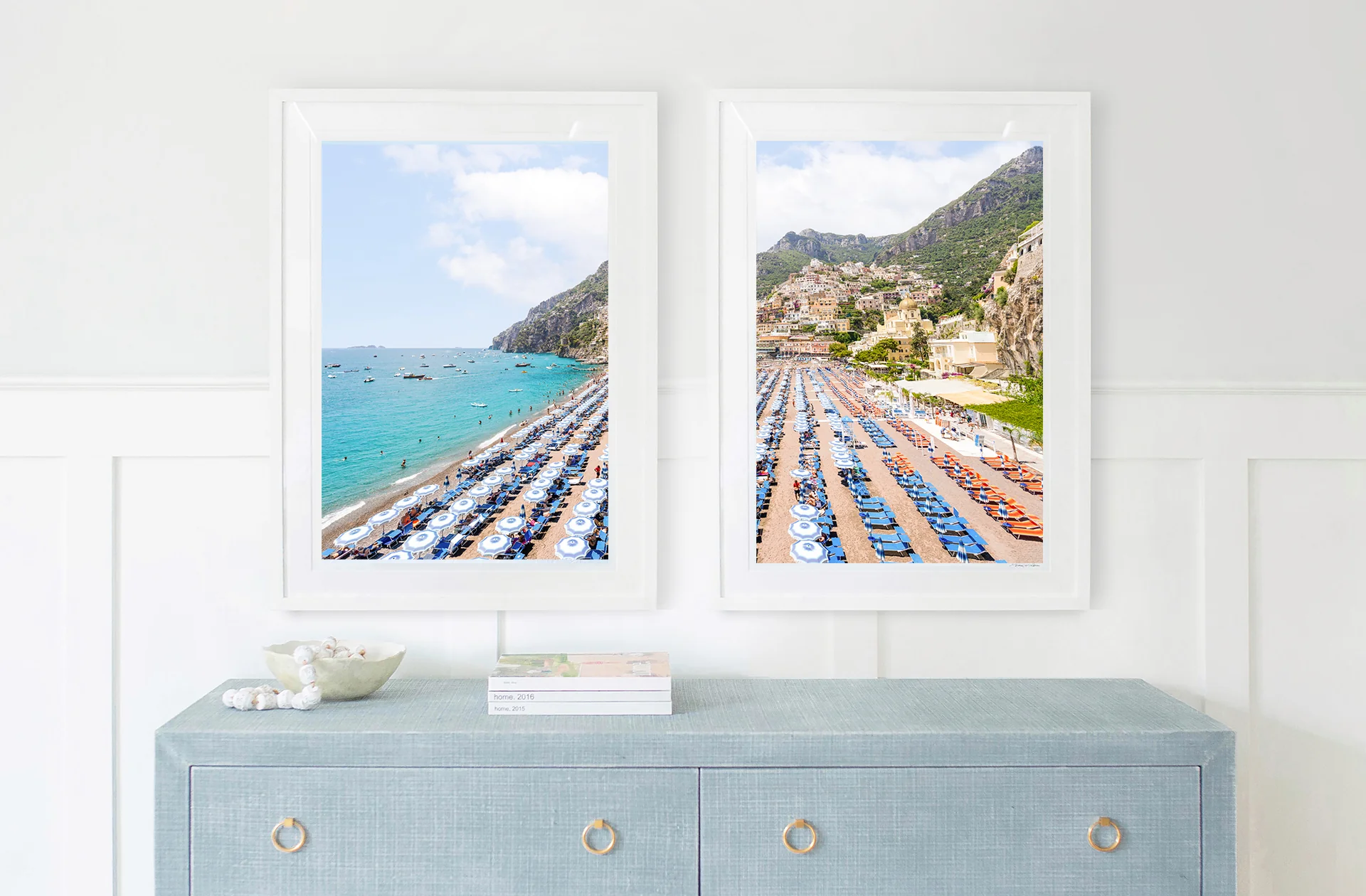 Positano Blue Umbrellas Diptych - Image 4