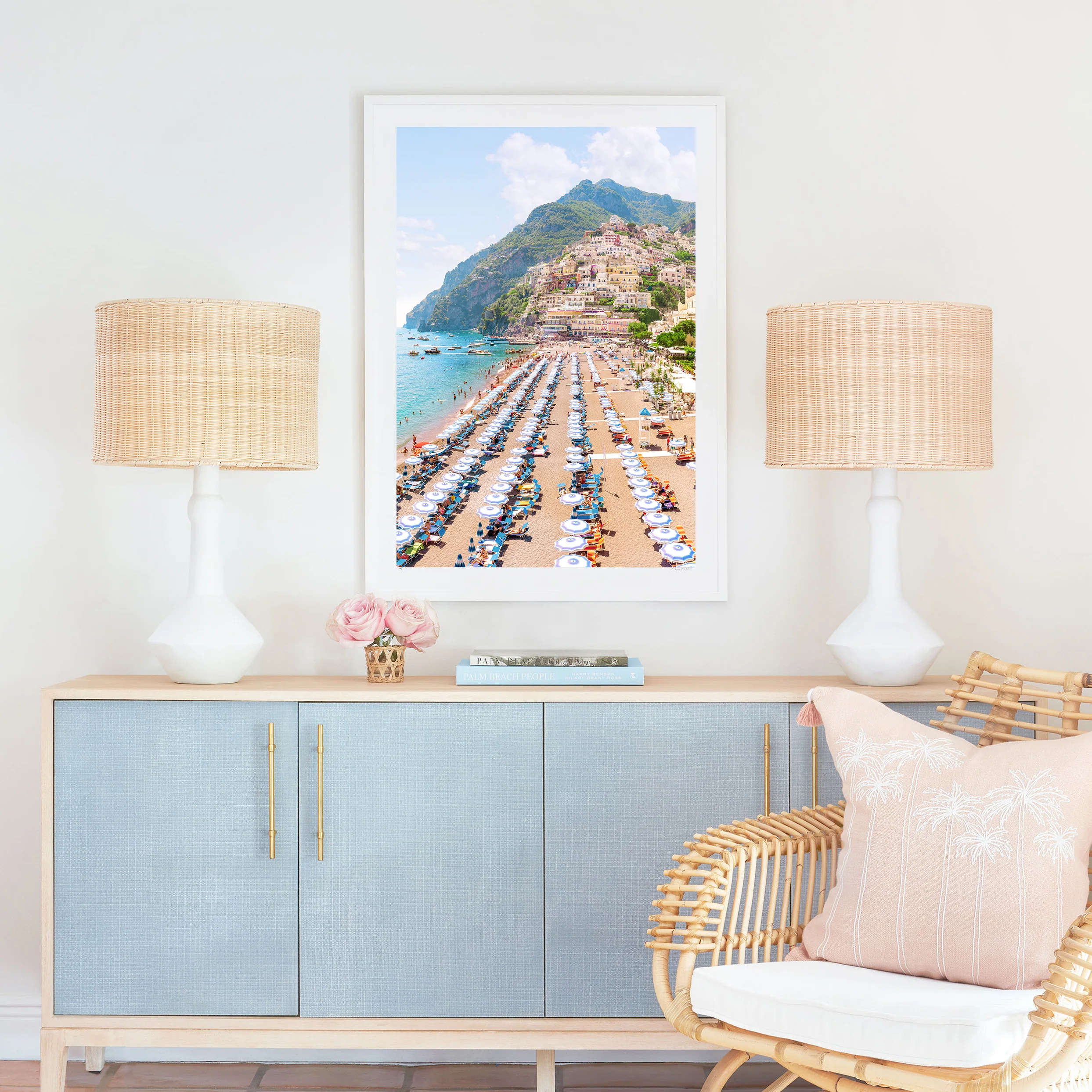 Positano Blue Umbrellas Vertical - Image 7