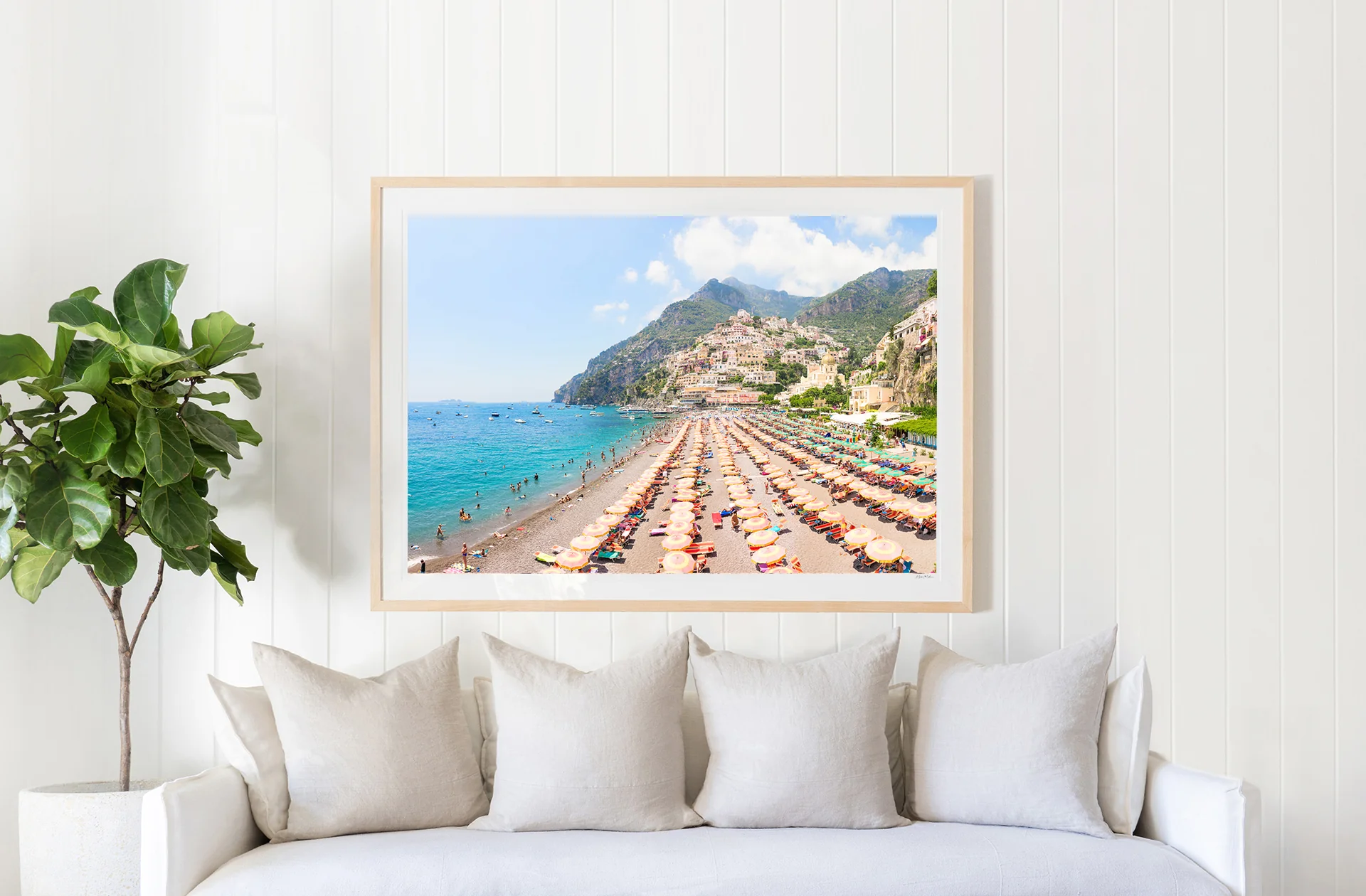 Positano Orange Umbrellas Vista - Image 2