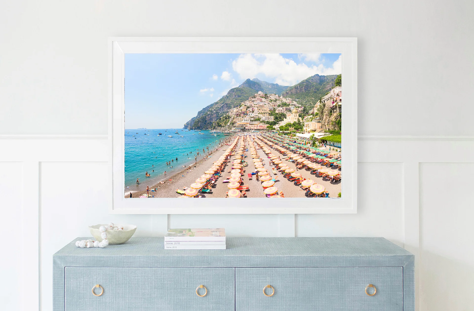 Positano Orange Umbrellas Vista - Image 4