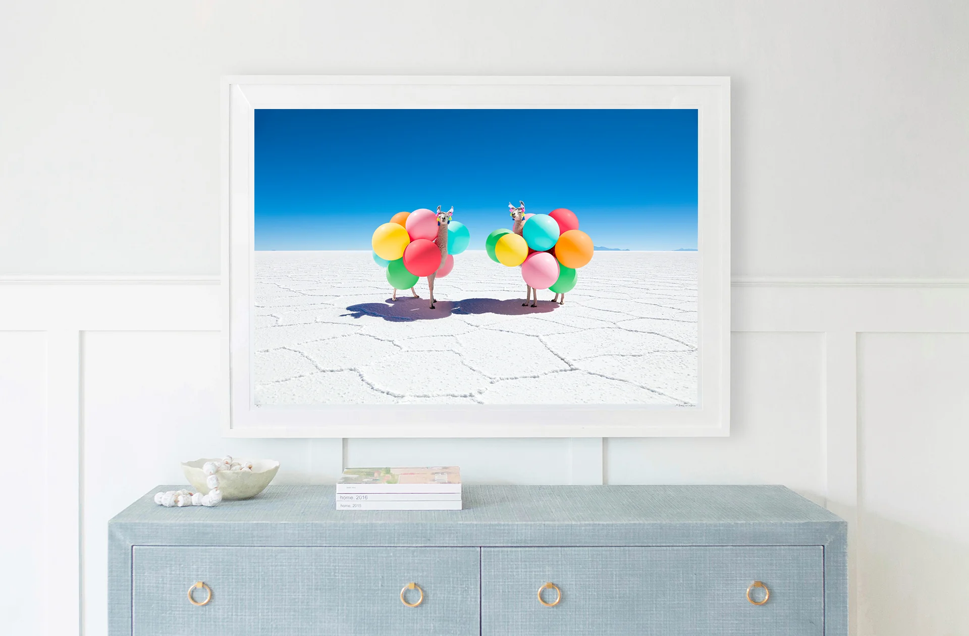 Two Llamas with Color Balloons - Image 4